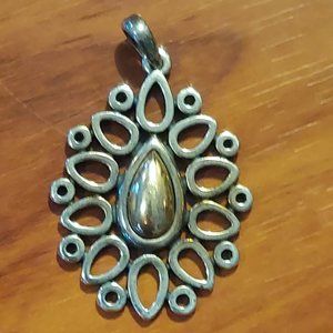 James Avery Retired 925/14k Open Work Lattice Pendant